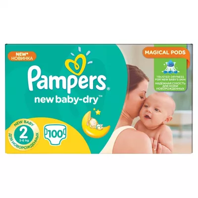 PAMPERS NR 2 NEWBABY 3-6KG 100BC