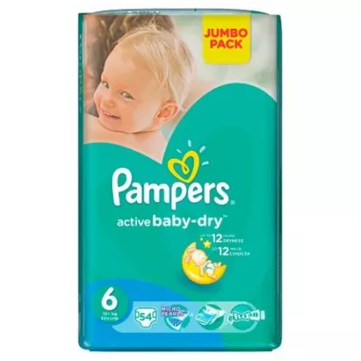 PAMPERS NR 6 ACTIVE BABY 54 BUC