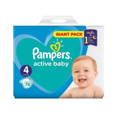 PAMPERS NT.4 ACTIVE BABY 8-14 KG 76 BUC