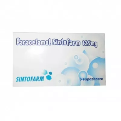 PARACETAMOL 125 mg x 6 SUPOZ. 125mg SINTOFARM SA