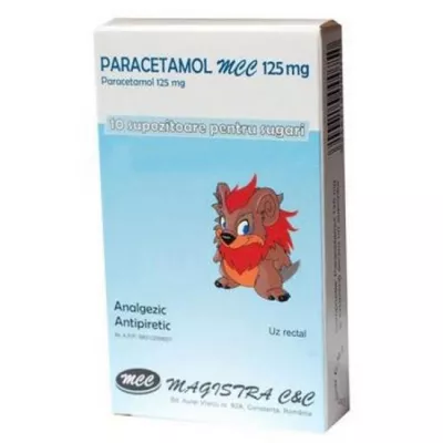 PARACETAMOL MCC 125 mg x 10 SUPOZ. 125mg MAGISTRA C C SRL