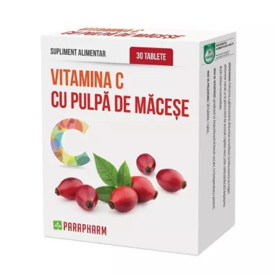 PARAPHARM VITAMINA C PULPA MACESE 30CP