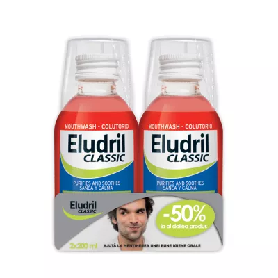 PIERRE FABRE ELUDRIL PROMO APA DE GURA 500ML + 50% RED LA AL DOILEA PRODUS