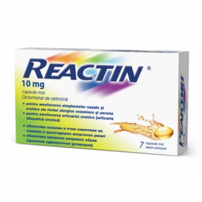 REACTIN 10 mg x 7 CAPS. MOI 10mg MCNEIL PRODUCTS LIMI