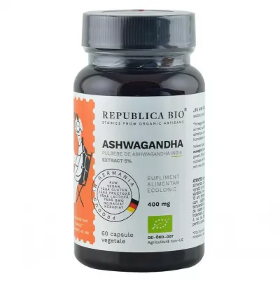 REPUBLICA BIO ASHWAGANDHA ECOLOGICA EXTRACT 5% 60 CAPSULE