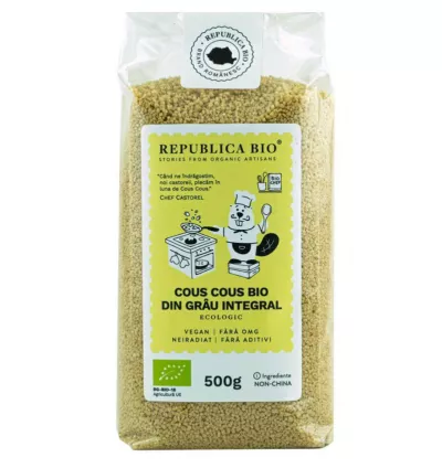 REPUBLICA BIO COUS COUS BIO DIN GRAU INTEGRAL, ECOLOGIC, 500G