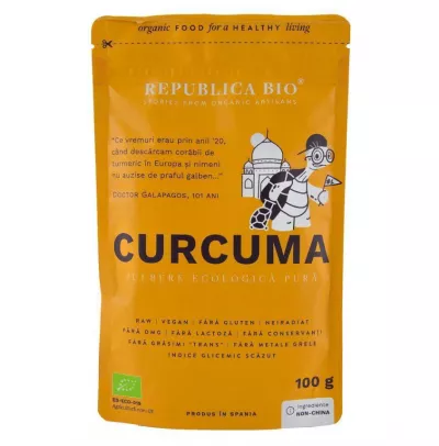 REPUBLICA BIO CURCUMA (TURMERIC), PULBERE ECOLOGICA PURA, 100G