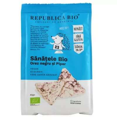 REPUBLICA BIO SANATELE BIO OREZ NEGRU SI PIPER, ECOLOGIC, FARA GLUTEN, 40G