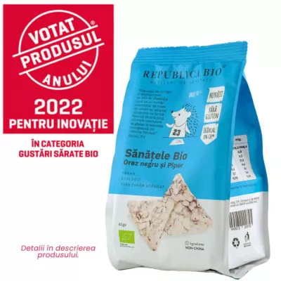REPUBLICA BIO SANATELE BIO OREZ NEGRU SI PIPER, ECOLOGIC, FARA GLUTEN, 40G