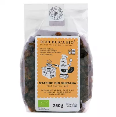 REPUBLICA BIO STAFIDE BIO SULTANA  FARA GLUTEN, ECOLOGIC, 250G