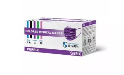 SERIX MASCA MEDICALA 3PLIURI TIP II R CULOARE MOV 50BUC