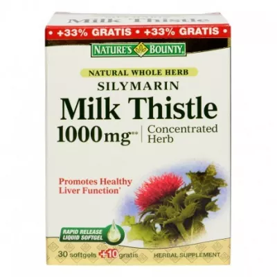 SILIMARINA MILK THISTLE 1000 mg 30+10 caps