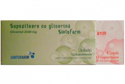 SINTOFARM SUPOZITOARE GLICERINA ADULTI 12BUC