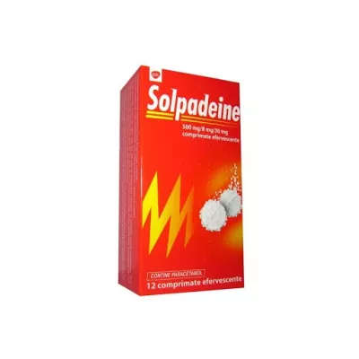 SOLPADEINE 500 mg/8 mg/30 mg x 12 COMPR. EFF. 500mg/8mg/30mg HIPOCRATE 2000 SRL