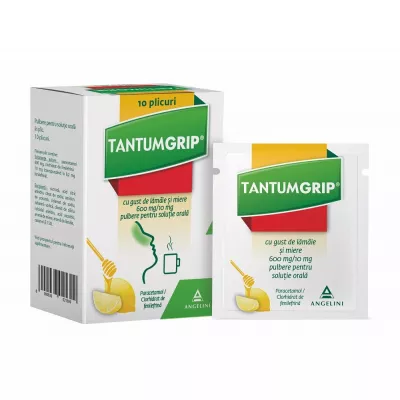TANTUMGRIP CU GUST DE LAMAIE SI MIERE 600 mg/10 mg x 10