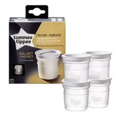 TOMMEE TIPPEE RECIPIENTE DE STOCARE A LAPTELUI 4X60ML