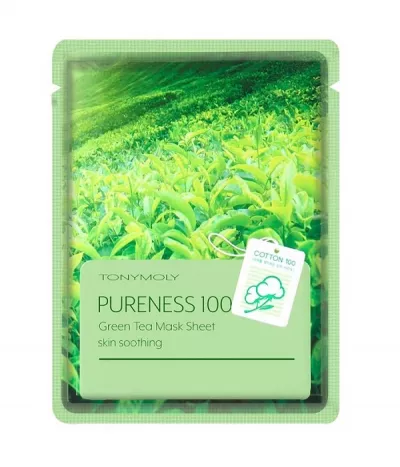 TONYMOLY MASCA CU EFECT CALMANT CU CEAI VERDE , PURENESS