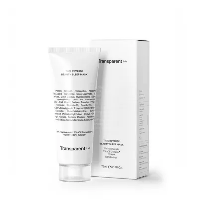 TRANSPARENT LAB MASCA DE NOAPTE ANTI-AGING CU NIACINAMIDA SI RETINOL, 75 mL