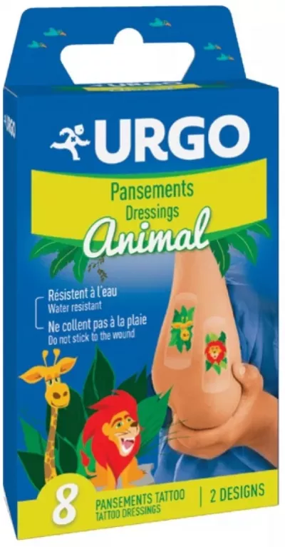 URGO JUNGLE TATTOO PLASTURI COPII 8 BUC