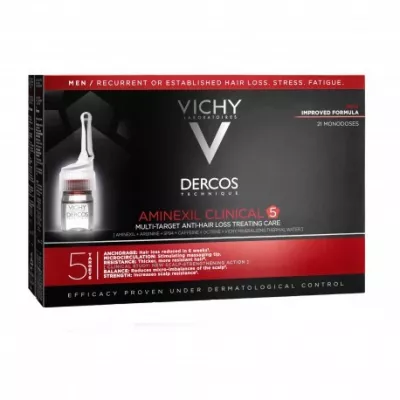 VICHY DERCOS AMINEXIL TRATAMENT CONTRA CADERII PARULUI BARBATI X 21 FL X 6ML