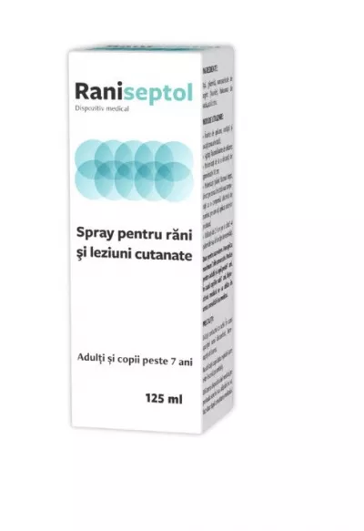 ZDROVIT RANISEPTOL SPRAY PT RANI SI LEZIUNI CUTANATE 125 ML