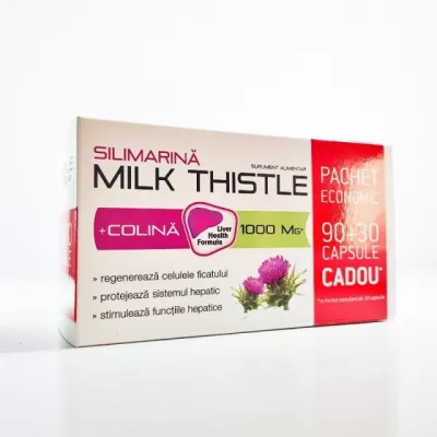 ZDROVIT SILIMARINA MILK THISTLE + COLINA X 90 CPS + 30 CADOU