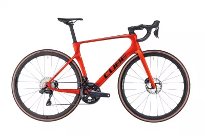 BICICLETA CUBE AGREE C:62 RACE FIREORANGE BLACK 2023 60 CM