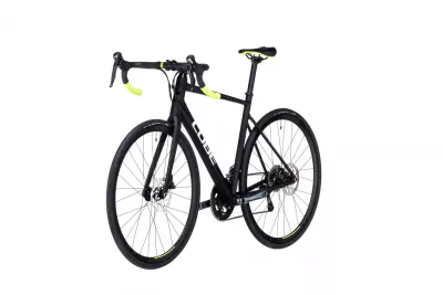 BICICLETA CUBE ATTAIN RACE BLACK WHITE 2023 60 CM