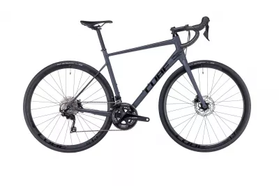 BICICLETA CUBE ATTAIN SLX GREY BLACK 2023 60 CM