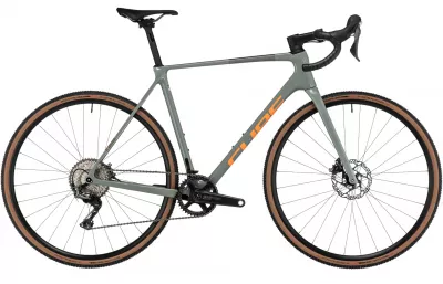 BICICLETA CUBE CROSS RACE C:62 PRO SWAMPGREY ORANGE 2024 50 CM