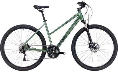 BICICLETA CUBE NATURE EXC TRAPEZE VERDE BLACK 2024 M (54 CM)