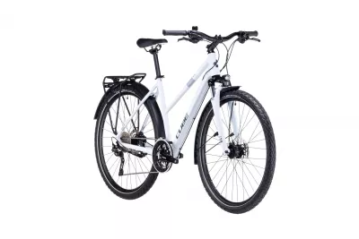 BICICLETA CUBE NATURE PRO ALLROAD TRAPEZE FROSTWHITE GREY 2023 XS (46 CM)