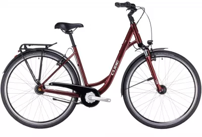 BICICLETA CUBE TOWN EASY ENTRY RED GREY 2024 M (53 CM)
