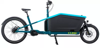 BICICLETA ELECTRICA CUBE CARGO DUAL HYBRID 1000 BLUE LIME 2024 ONE SIZE