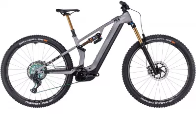 BICICLETA ELECTRICA CUBE STEREO HYBRID ONE55 C:68X SLT 750 29 PRIZMSILVER CARBON 2024 CADRU L (20")