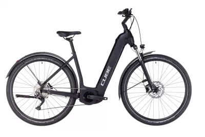 BICICLETA ELECTRICA E-BIKE CUBE NURIDE HYBRID PRO 625 ALLROAD EASY ENTRY BLACK METAL 2023 L (58 CM)