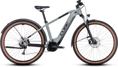 BICICLETA ELECTRICA E-BIKE CUBE REACTION HYBRID PERFORMANCE 625 ALLROAD SWAMPGREY BLACK 2023 CADRU XXL (24") - ROTI 29