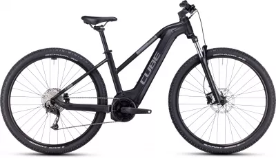 BICICLETA ELECTRICA E-BIKE CUBE REACTION HYBRID PERFORMANCE 625 TRAPEZE BLACK GREY 2023 CADRU XS (14") - ROTI 27.5