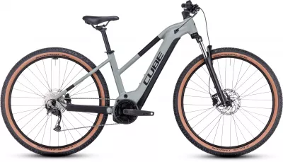 BICICLETA ELECTRICA E-BIKE CUBE REACTION HYBRID PERFORMANCE 625 TRAPEZE SWAMPGREY BLACK 2023 CADRU XS (14") - ROTI 27.5