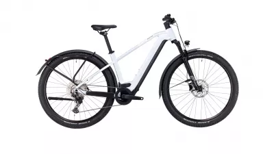 BICICLETA ELECTRICA E-BIKE CUBE REACTION HYBRID PRO 500 ALLROAD FLASHWHITE BLACK 2023 CADRU XXL (23") - ROTI 29"