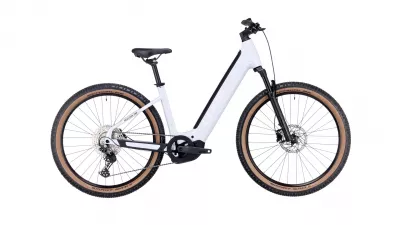 BICICLETA ELECTRICA E-BIKE CUBE REACTION HYBRID PRO 500 EASY ENTRY FLASHWHITE BLACK 2023 CADRU L (20") - ROTI 27.5"