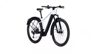 BICICLETA ELECTRICA E-BIKE CUBE REACTION HYBRID PRO 625 ALLROAD FLASHWHITE BLACK 2023 CADRU XXL (23") - ROTI 29"