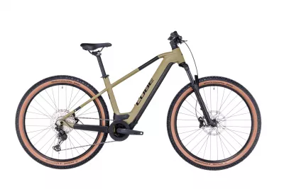 BICICLETA ELECTRICA E-BIKE CUBE REACTION HYBRID RACE 750 OLIVE GREEN 2023 CADRU XXL (23") - ROTI 29"