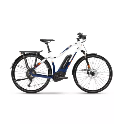 Bicicleta Electrica e-bike Haibike SDURO Trekking 5.0 women 500Wh BCXI 2019 blue/white/orange cadru L (52cm)