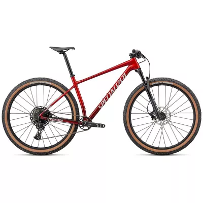 BICICLETA SPECIALIZED CHISEL COMP - GLOSS RED TINT FADE OVER BRUSHED SILVER L