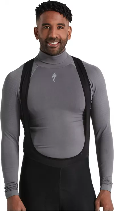 BLUZA SPECIALIZED MEN'S SEAMLESS ROLL NECK LS BASE LAYER GREY