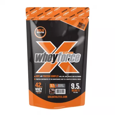 GOLD NUTRITION EXTREME FORCE WHEY FORCE capsuni 1kg
