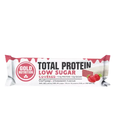 GOLDNUTRITION TOTAL PROTEIN BAR LOW SUGAR COVERED