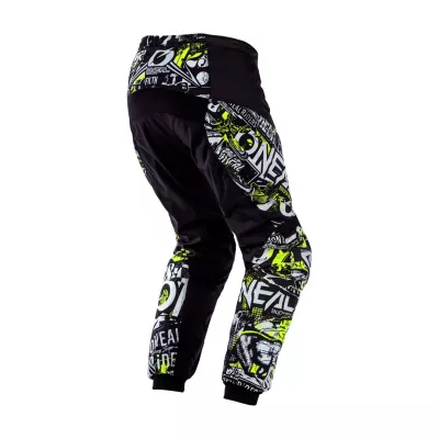 PANTALONI COPII LUNGI O'NEAL ELEMENT ATTACK NEGRU-GALBEN NEON 24