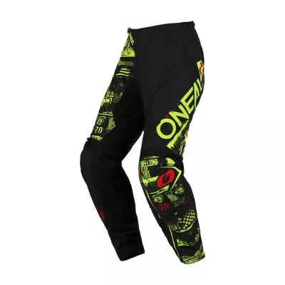 PANTALONI O'NEAL ELEMENT ATTACK V.23 NEGRU-GALBEN NEON 36